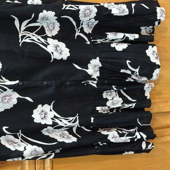 Volcum Womens 2pc Slipinslide Dress Black/ Cream Floral Size M - Picture 15 of 16